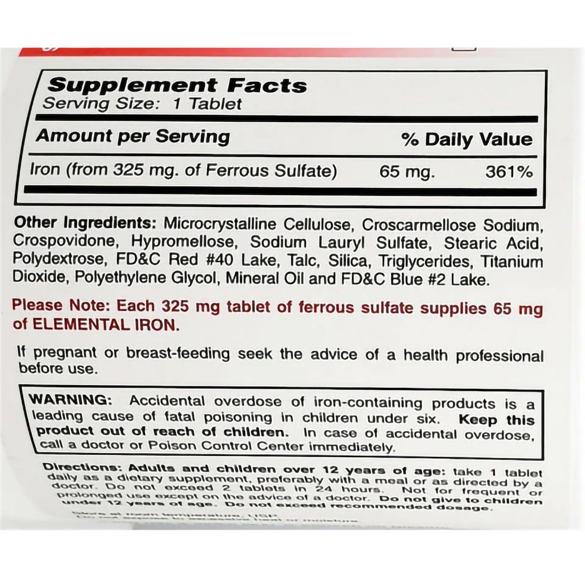 Major® FeroSul® Iron Mineral Supplement