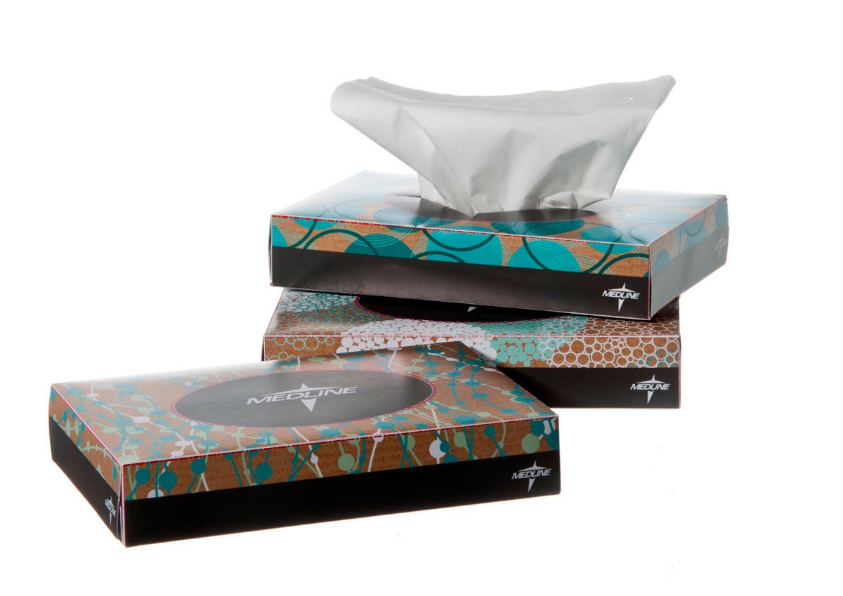 Medline Facial Tissue White -1/2 Inch 40 Count