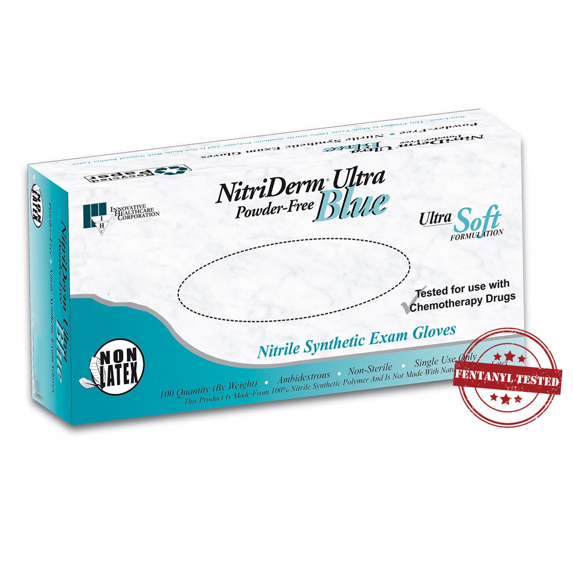NitriDerm® Ultra Blue Nitrile Exam Gloves, Light Blue - view 8