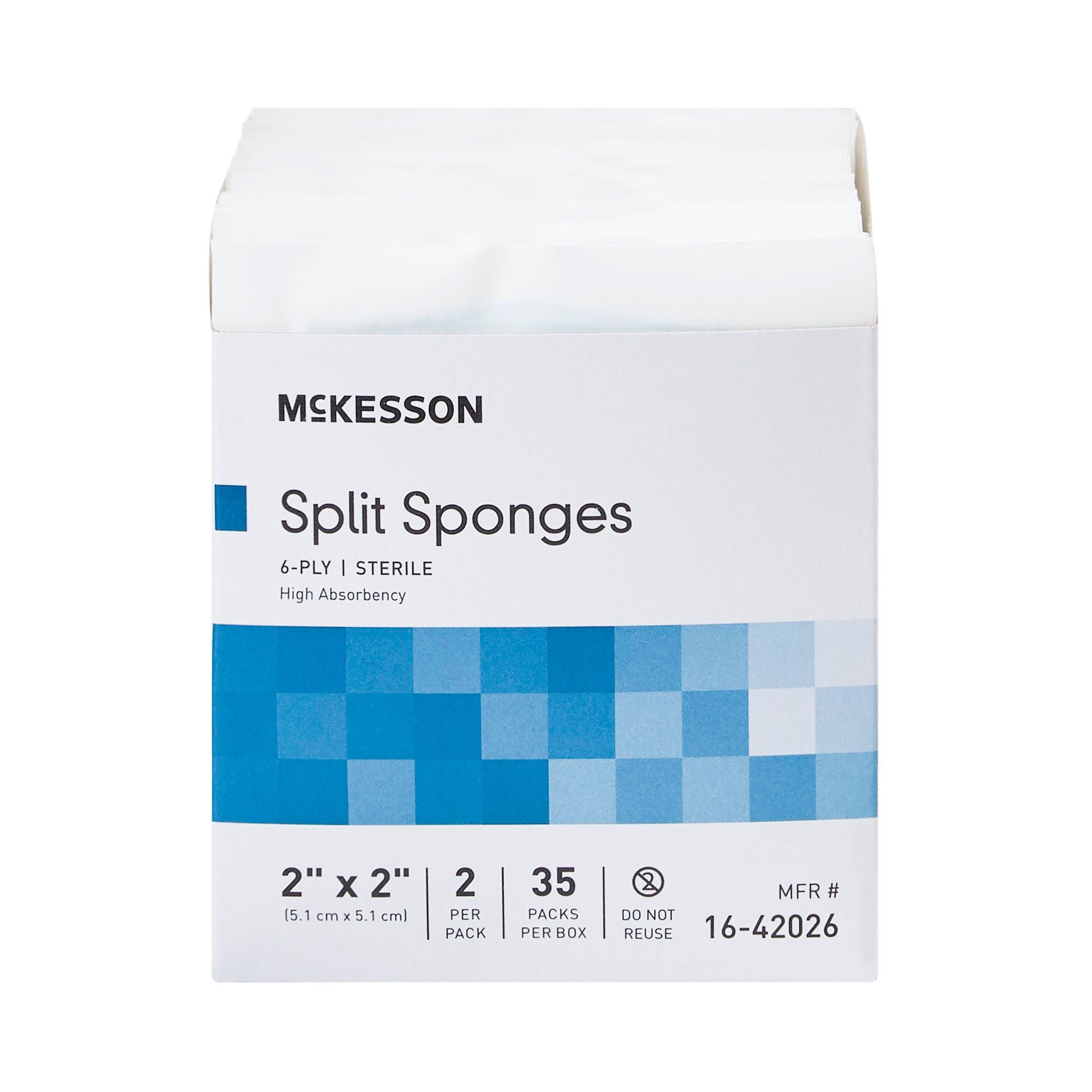 McKesson IV/Drain Split Dressing, Six Ply
