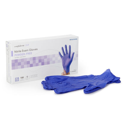McKesson Confiderm® 3.0 Nitrile Exam Gloves, Blue