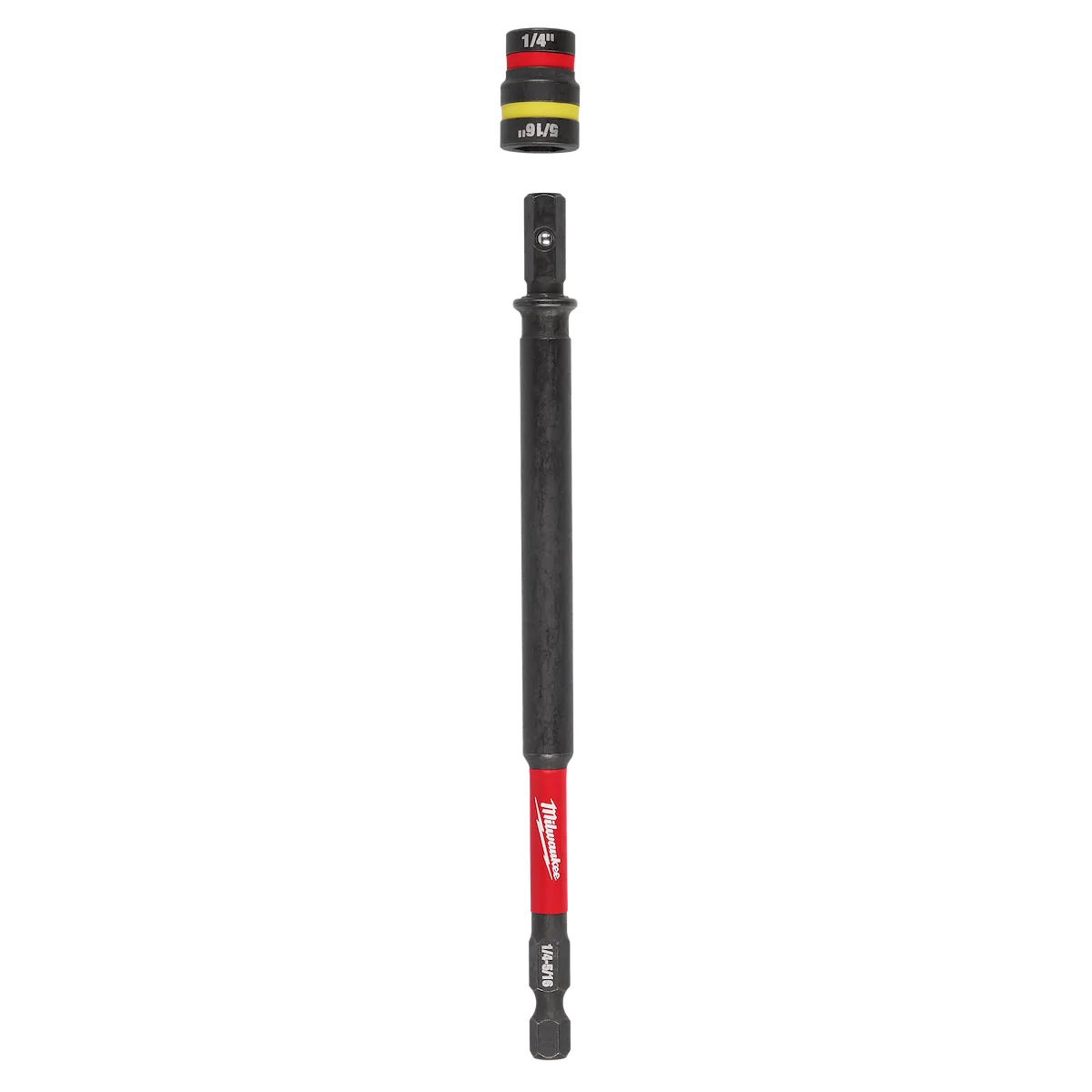 Milwaukee SHOCKWAVE Impact Duty 1/4” and 5/16” x 6” QUIK-CLEAR 2-in-1 Magnetic Nut Driver 49-66-4745 | 1/4" Drive