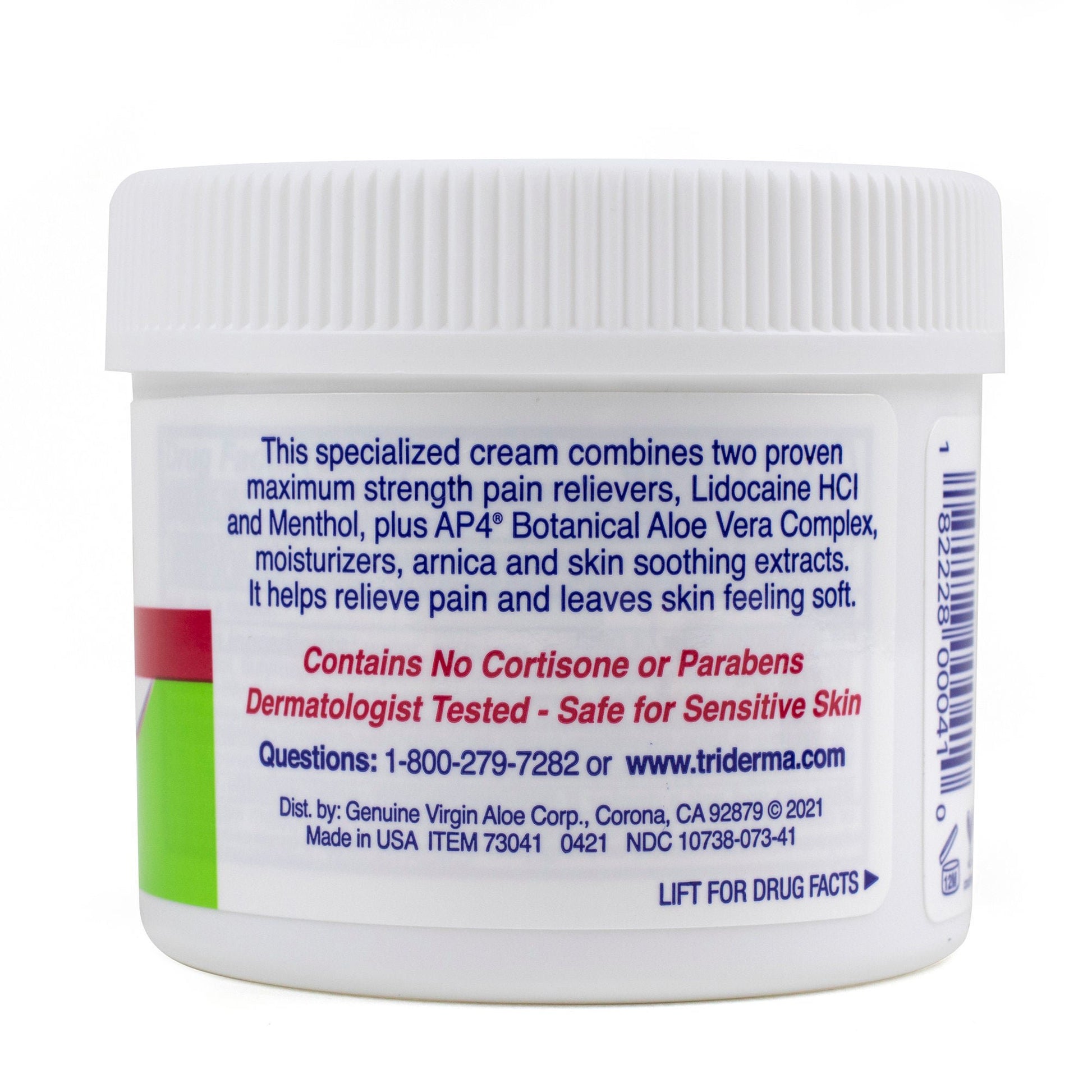 TriDerma MD® Lidocaine / Menthol Topical Pain Relief