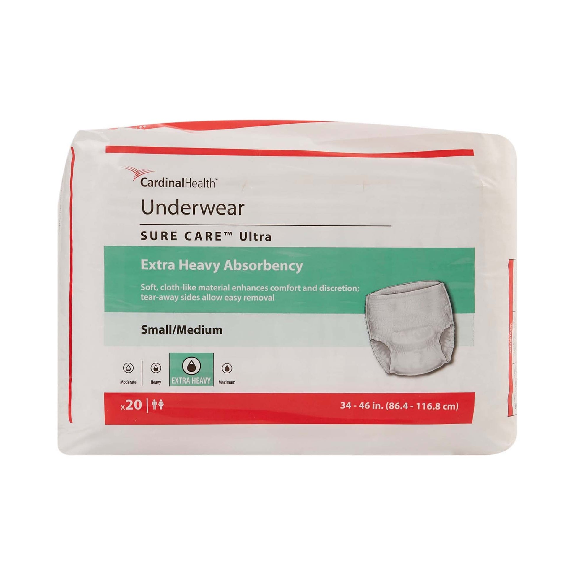 Sure Care™ Ultra Extra Heavy Absorbent Underwear, Small /