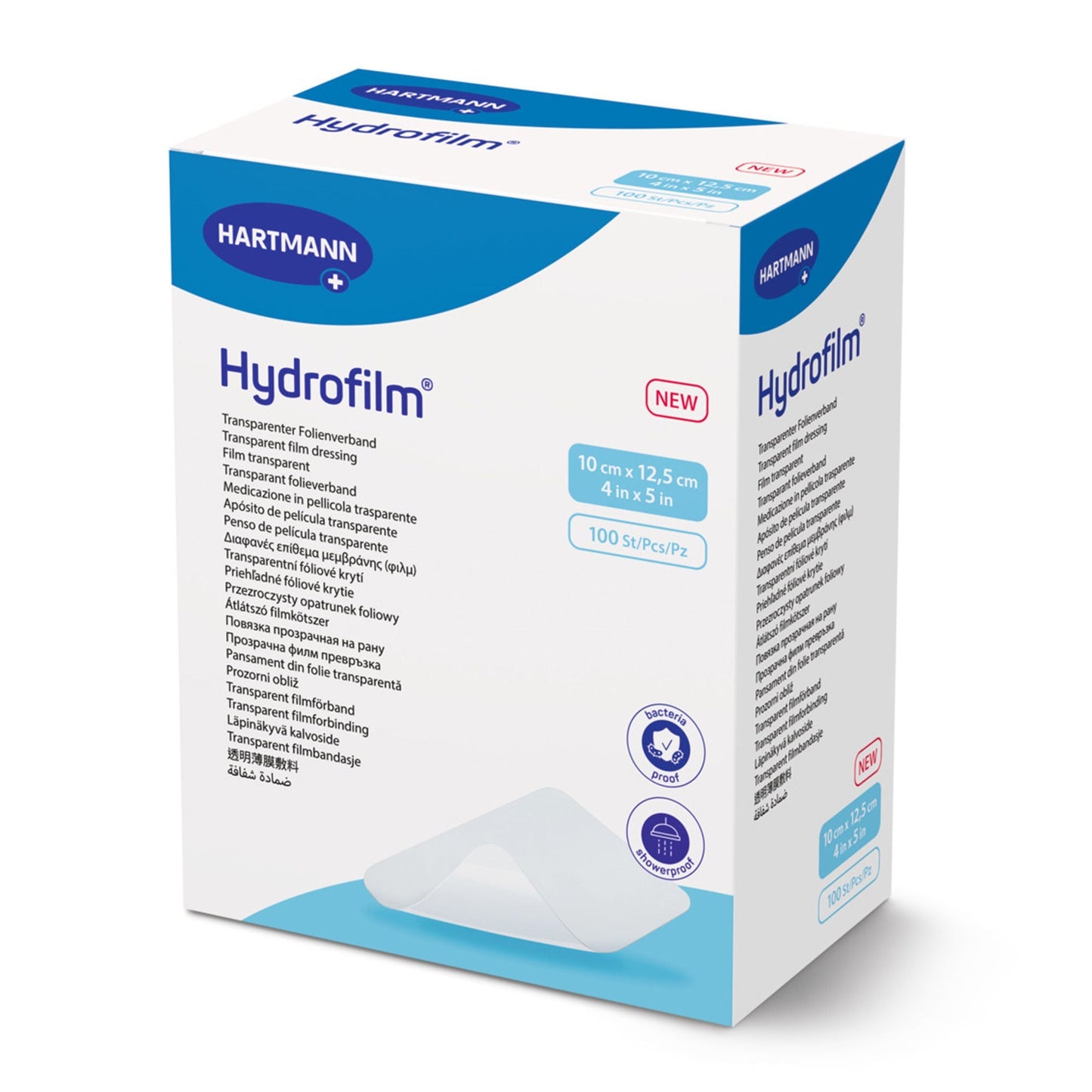 Hydrofilm Transparent Film Dressing 4 Tab Delivery Rectangle