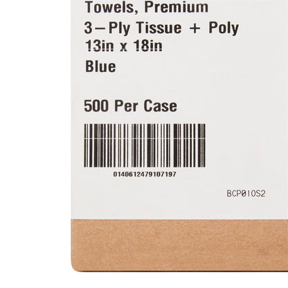 McKesson Premium Nonsterile Blue Procedure Towel
