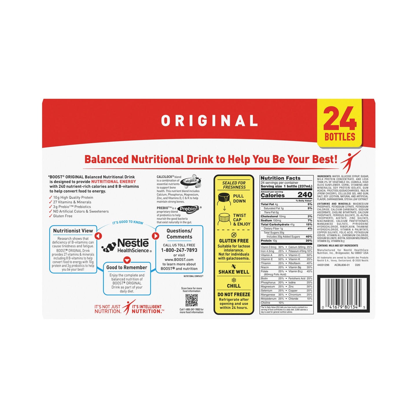 Boost® Original Vanilla Balanced Nutritional Drink, bottle