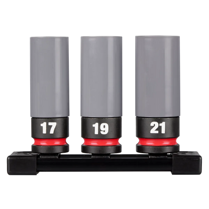 Milwaukee SHOCKWAVE Impact Duty 1/2 Drive Metric 3PC Lug Nut Wheel Socket Set 49-66-7806
