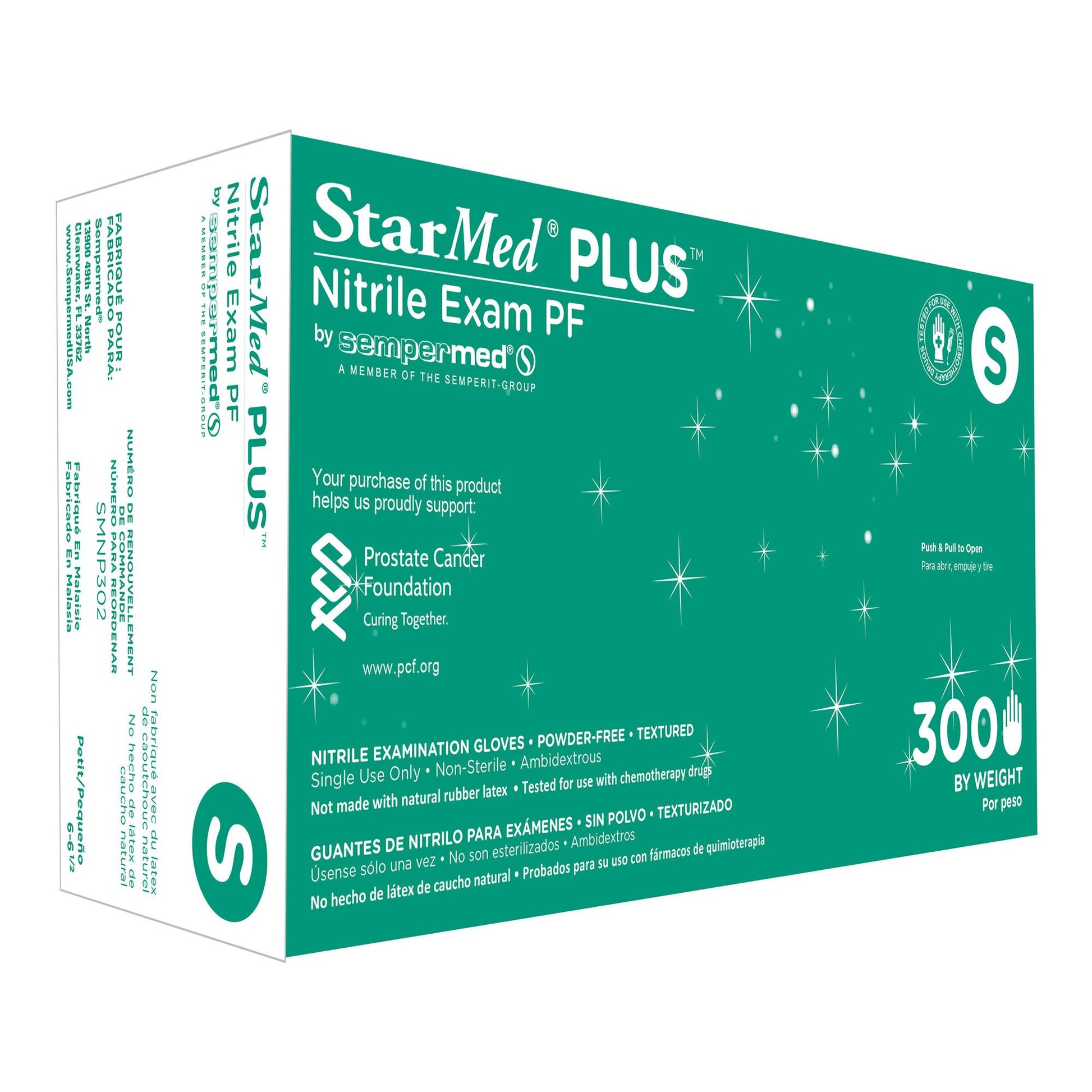 StarMed® Plus™ Nitrile Exam Gloves, Blue - view 2