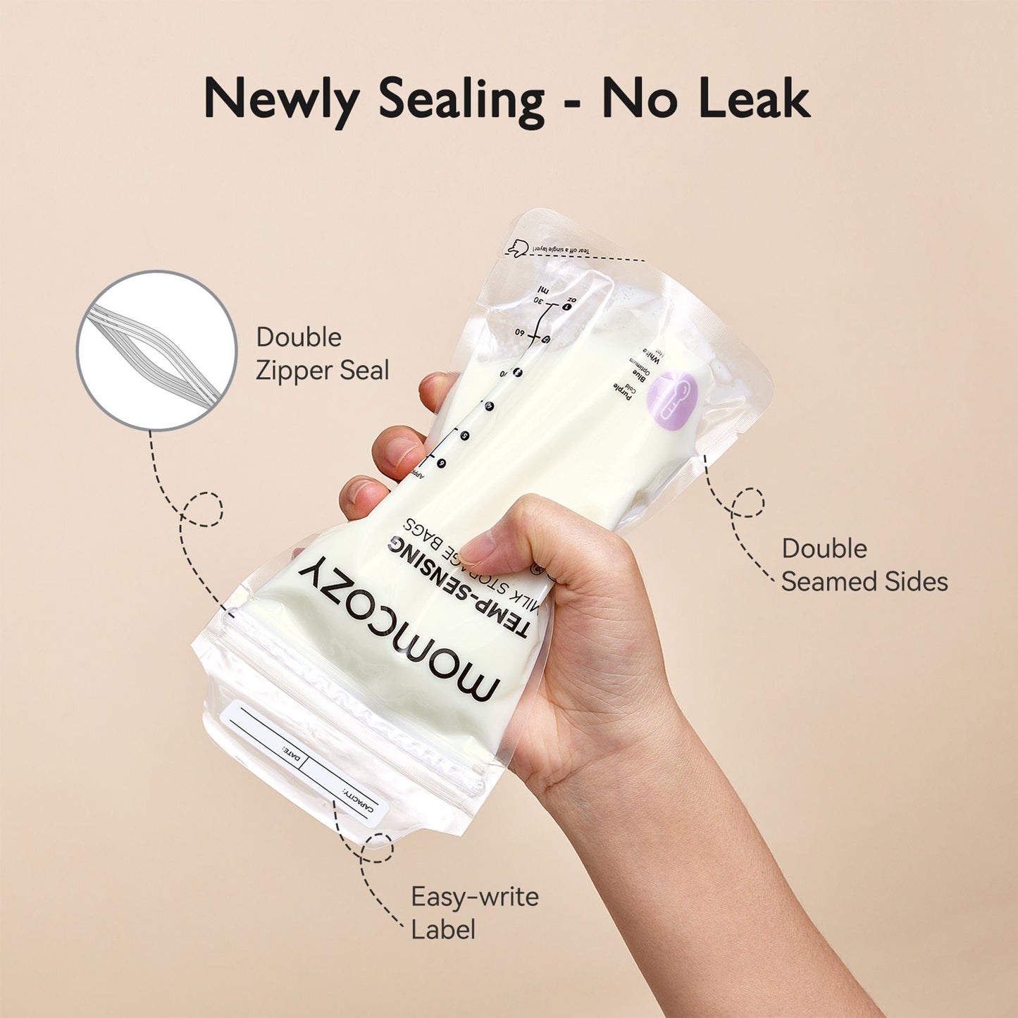 Momcozy Breast Milk Storage Bag, capacity