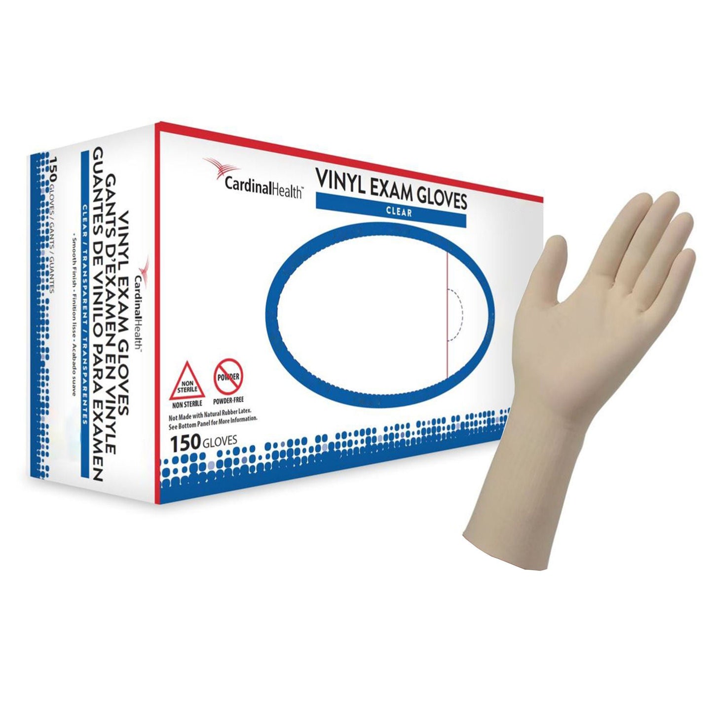 ESTEEM™ Vinyl Exam Gloves, Clear - view 2