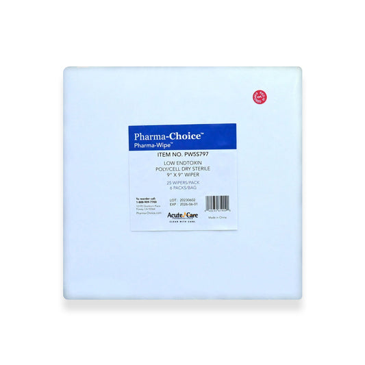 Pharma-Wipe Cleanroom Wipe 25 Count Bag Sterile Disposable