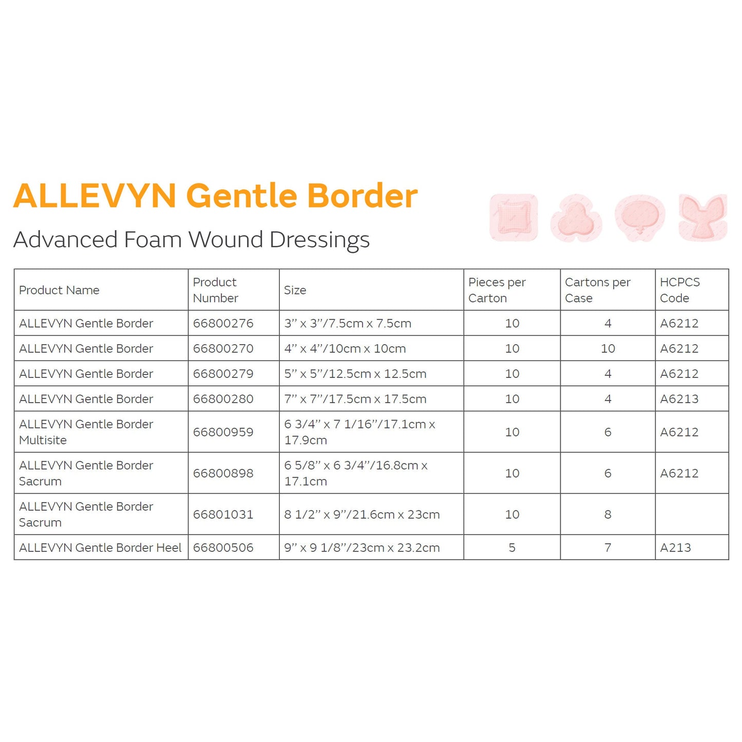 Allevyn™ Gentle Border Multisite