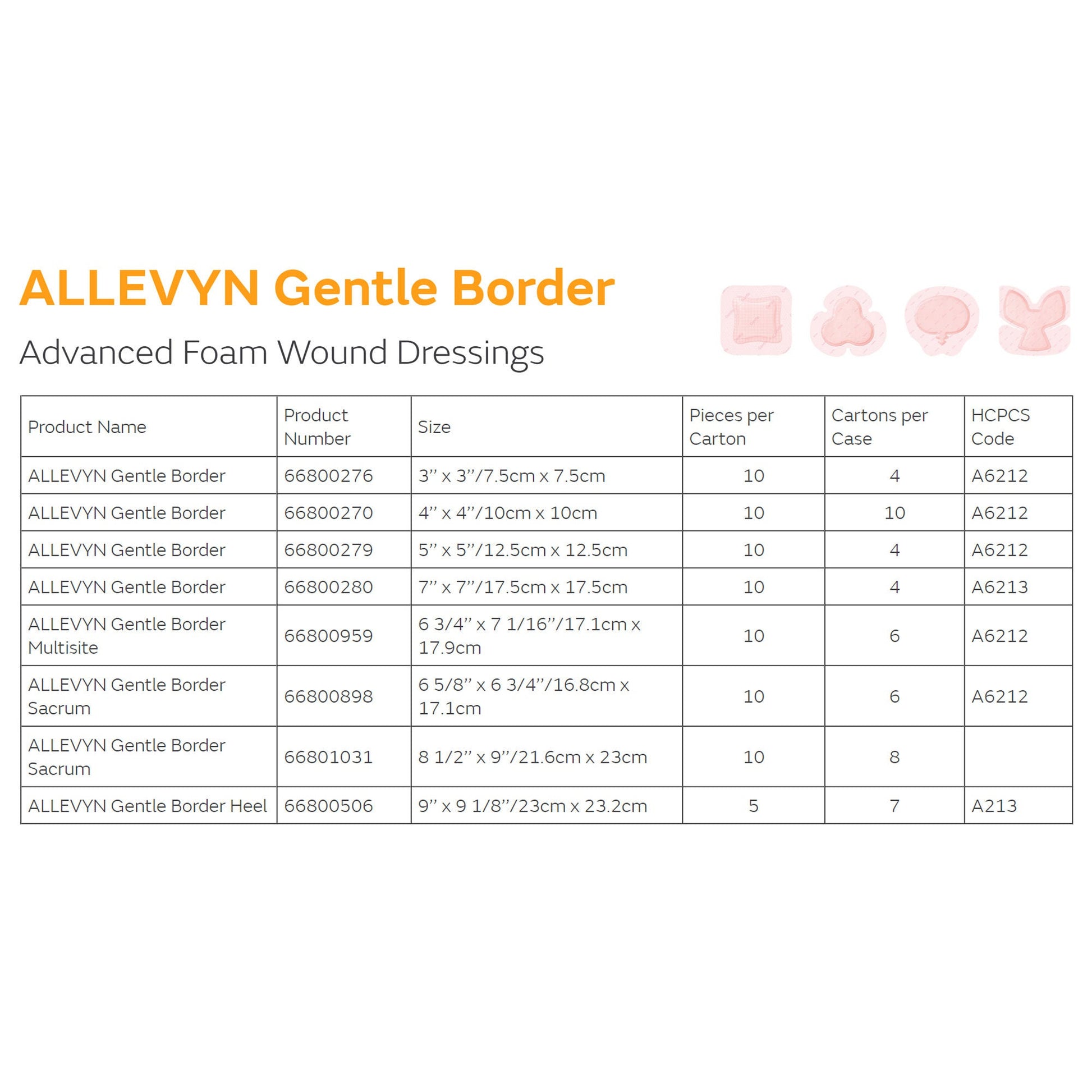 Allevyn™ Gentle Border Multisite