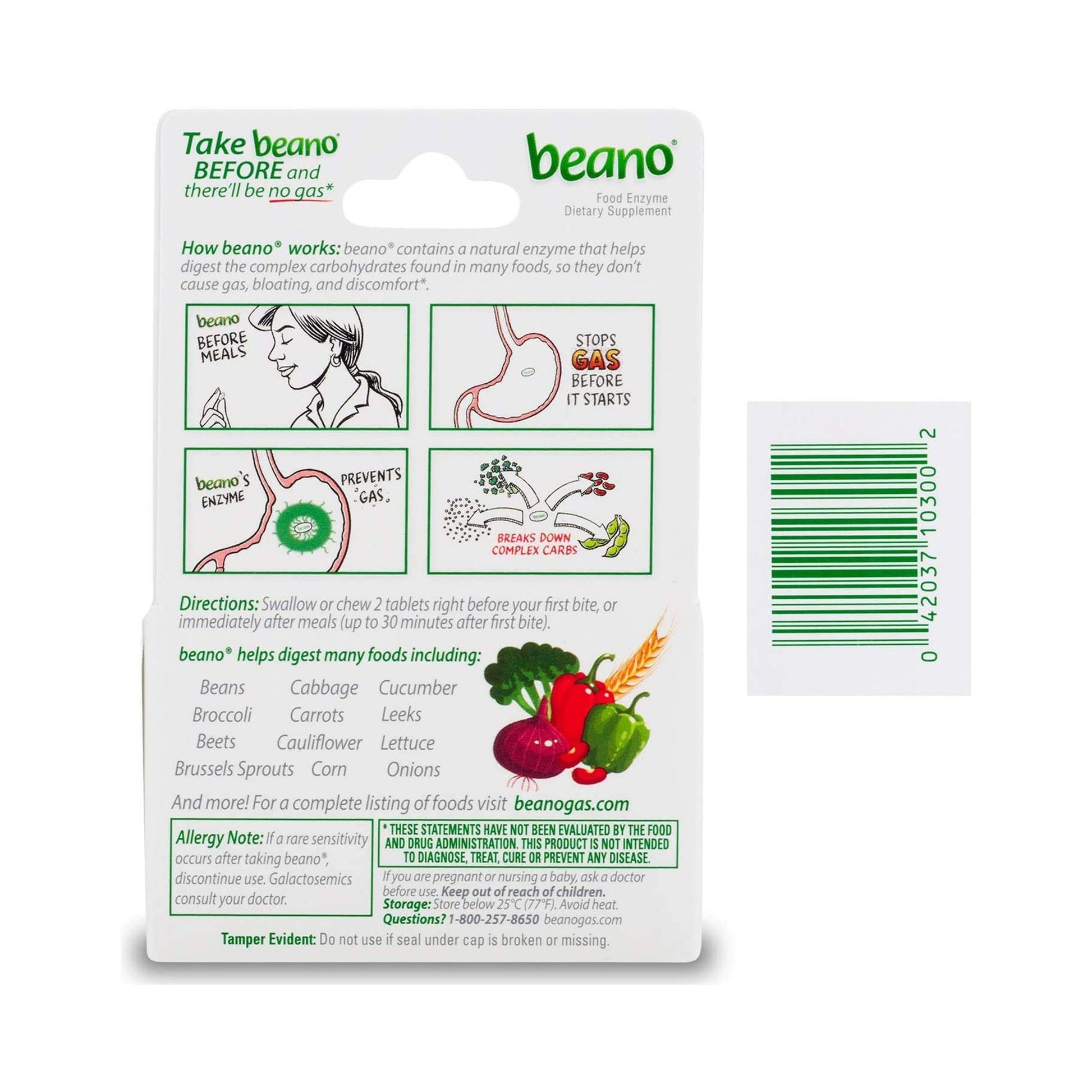 Beano® Extra Strength Food Enzyme Tablets