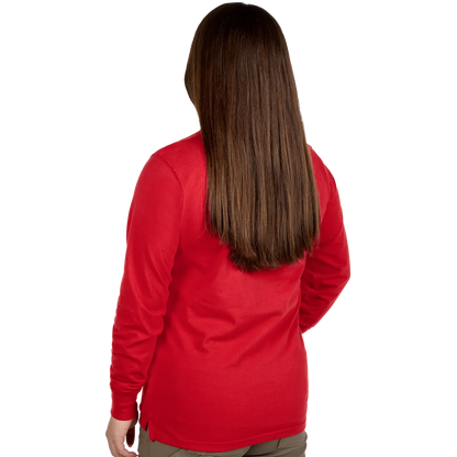 Milwaukee Women's GRIDIRON Logo Tee - Long Sleeve Red 2X F553R-2X