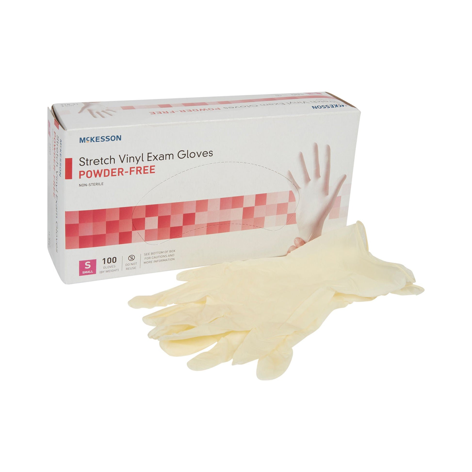 McKesson Stretch Vinyl Exam Gloves, Ivory