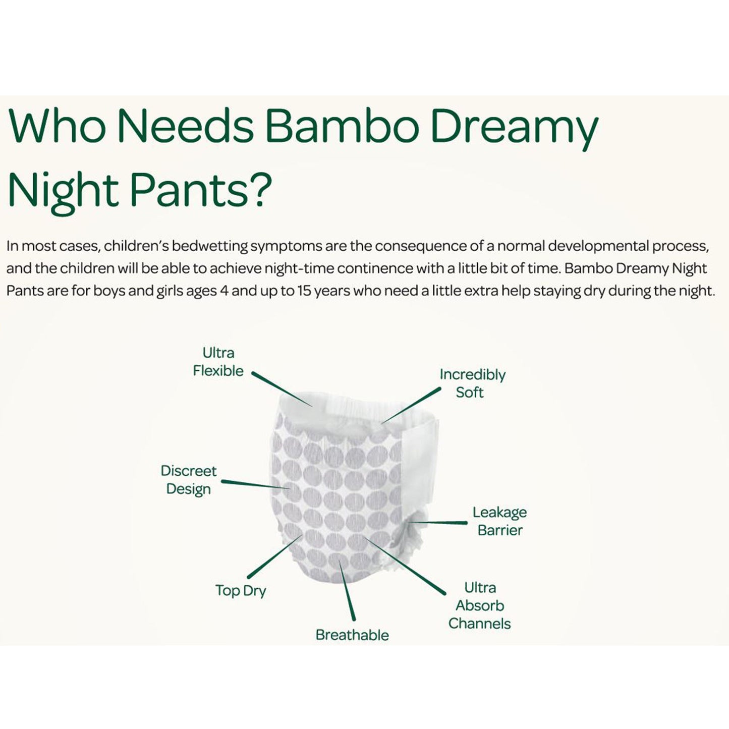 Bambo® Dreamy Training Pants, For Girls 4 – 7 Years Old