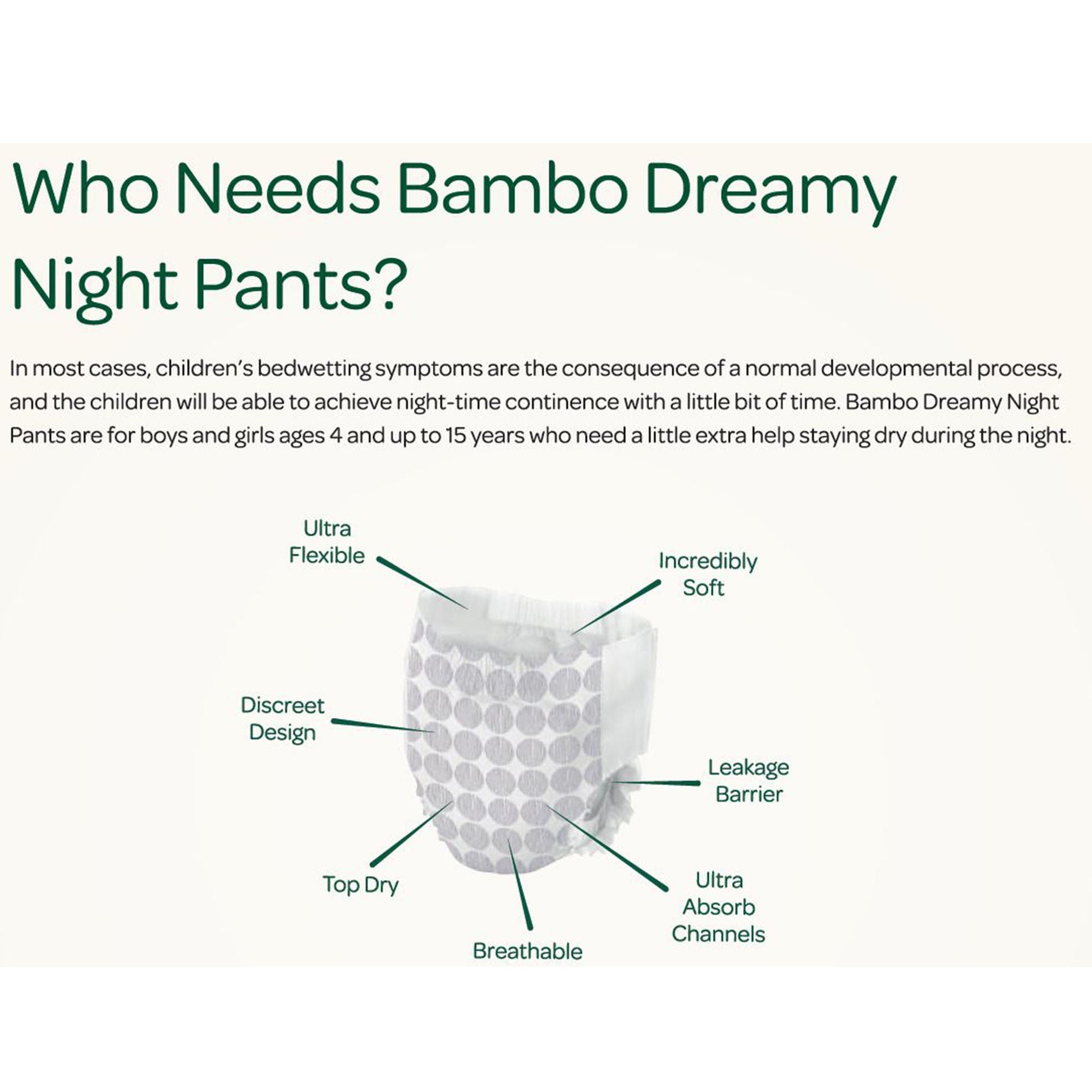Bambo® Dreamy Training Pants, For Girls 4 – 7 Years Old