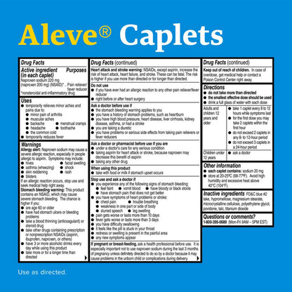 Aleve Caplets with Easy Open Arthritis Cap