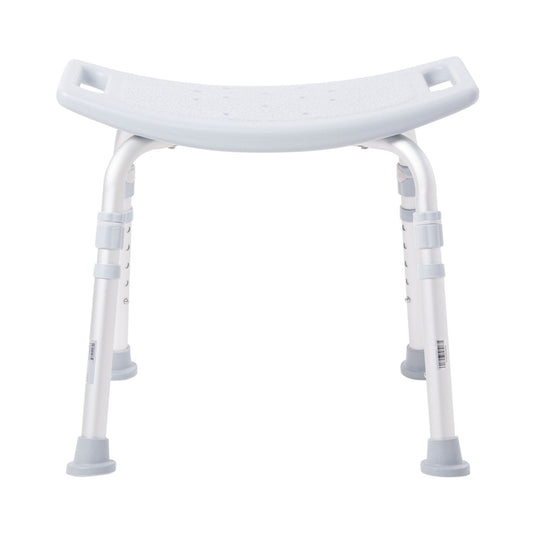 McKesson Aluminum Bath Bench Without Backrest, 15.5 – 19.5 Inch, Gray