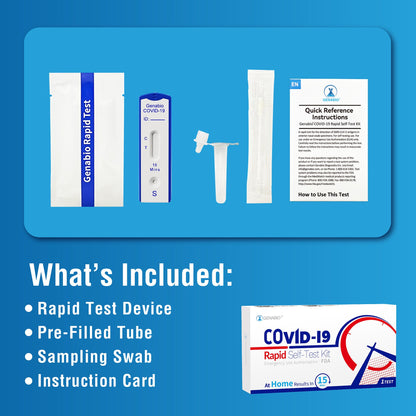 Genabio® COVID-19 at Home Rapid Self-Test Kit, Five Tests