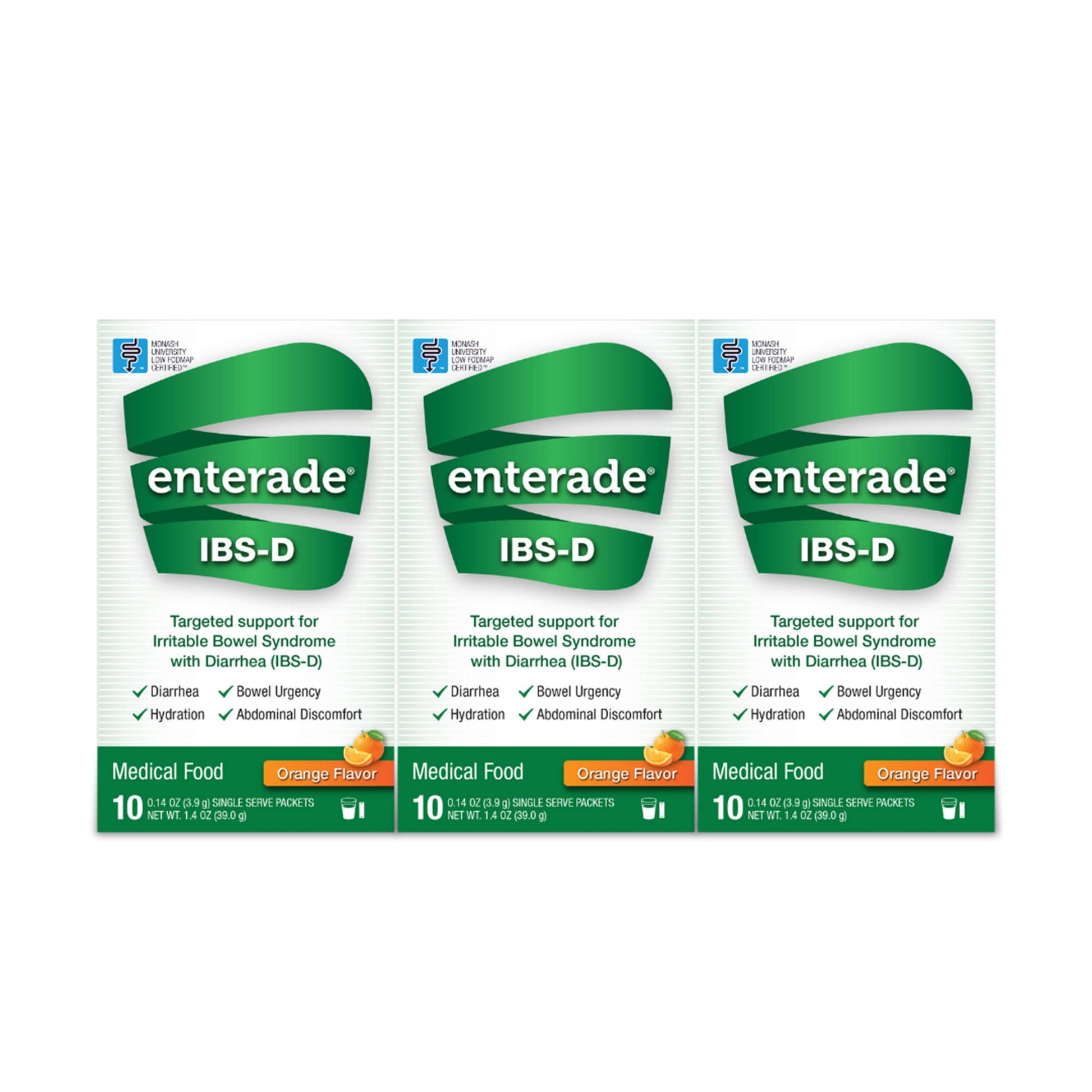 enterade® IBS-D Dietary Support Medical Food, Orange, Single Serve Packets