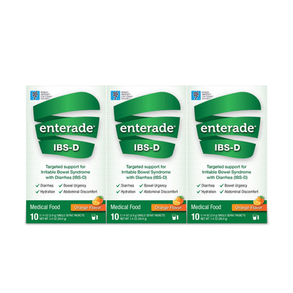 enterade® IBS-D Dietary Support Medical Food, Orange, Single Serve Packets