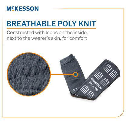 McKesson Slipper Socks, Single Tread, 2X-Large, Gray