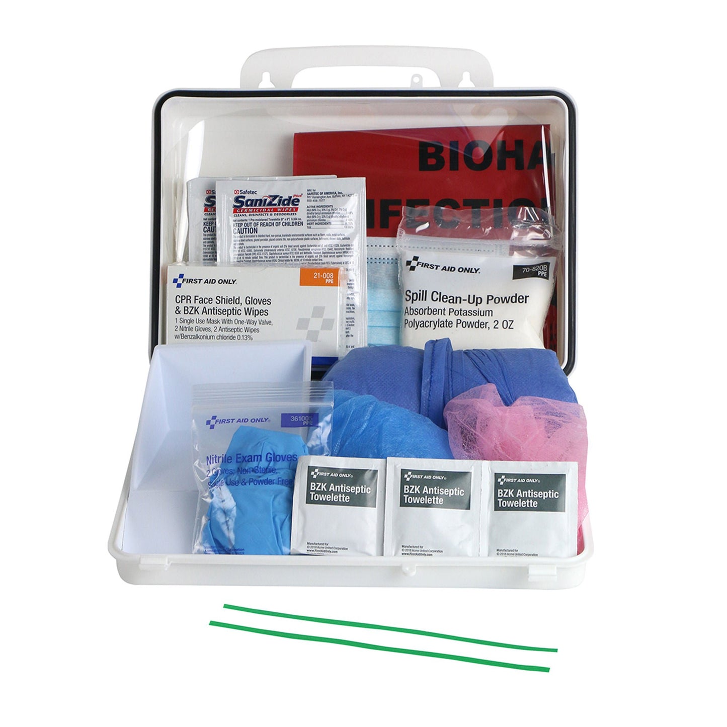 First Aid Only Bloodborne Pathogen Spill Clean Up / Personal Protection With CPR Pack Kit
