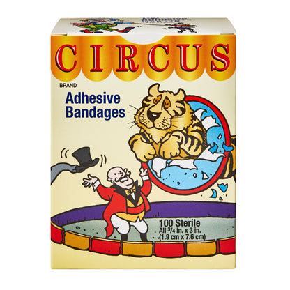 American® White Cross Stat Strip® Circus Kid Design Adhesive Strip, ¾ x