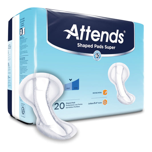 Attends® Shaped Bladder Control Pads, Super