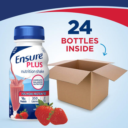 Ensure® Plus Nutrition Shake, Strawberry, bottle