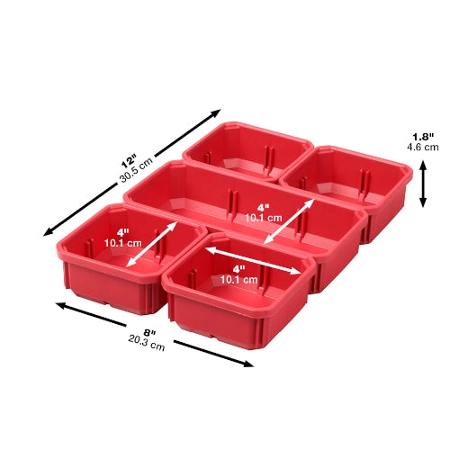 Milwaukee PACKOUT Low-Profile Organizer 48-22-8431 | 10-Piece, Polypropylene