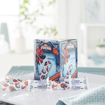 American White Cross Stat Strip Adhesive Strip, Spider-Man Design