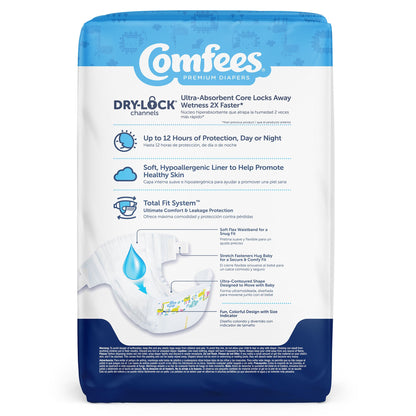 Comfees Premium Diapers, Unisex, Baby, Tab Closure