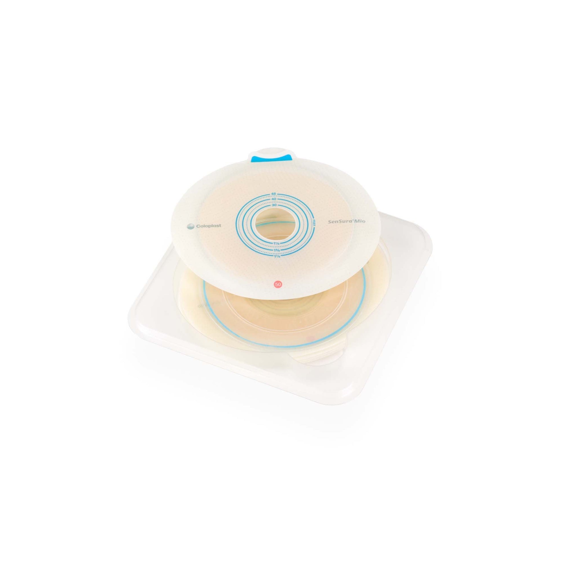SenSura® Mio Flex Ostomy Barrier, Stoma Opening, Red Color Match