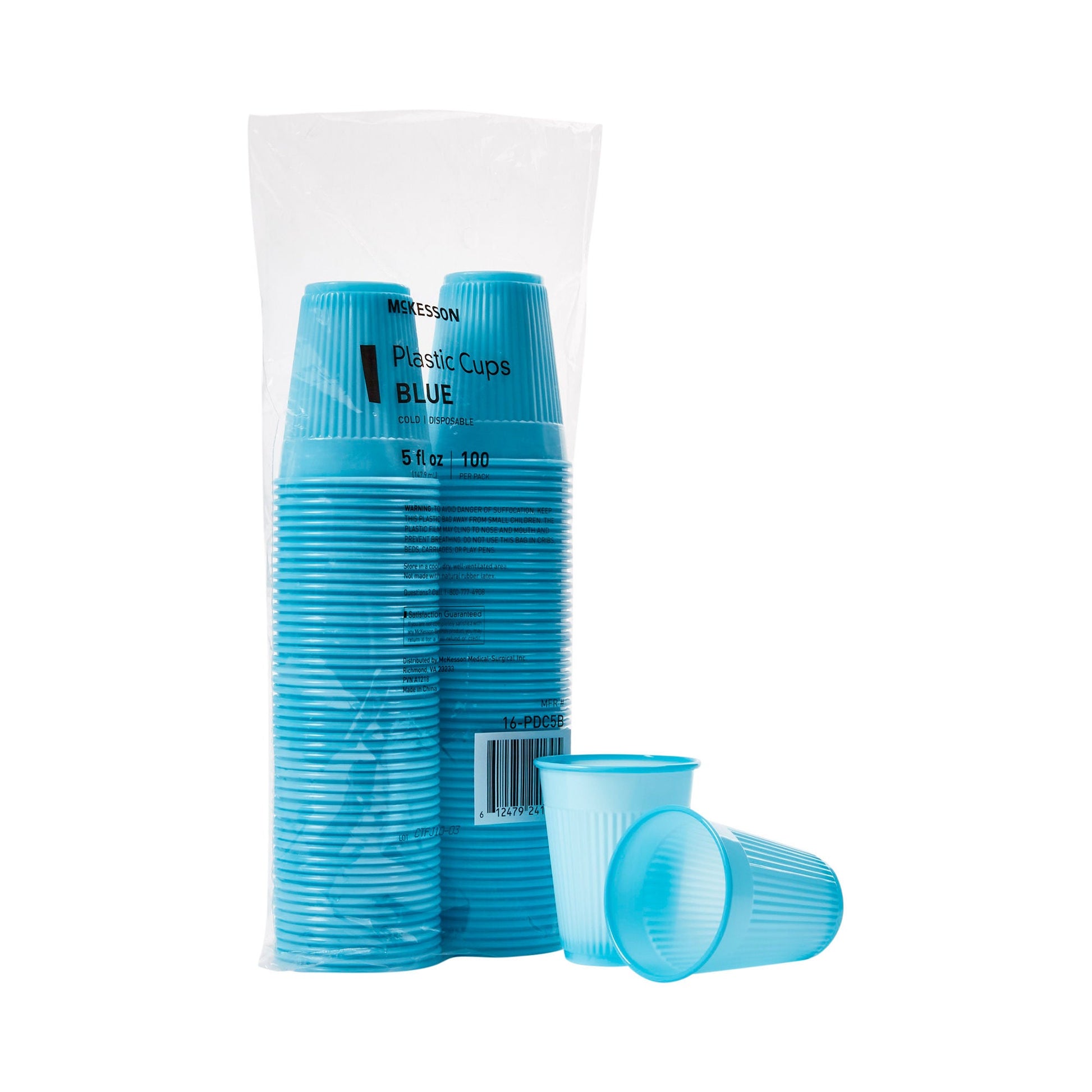 McKesson Polypropylene Drinking Cups, Disposable, Blue