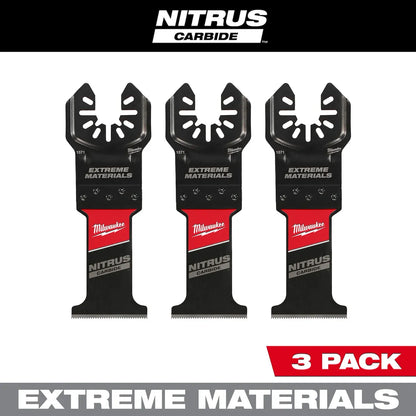 Milwaukee 1-3/8" NITRUS Carbide Extreme Materials Universal Fit Oscillating Multi-Tool Blade (1 PK) 49-25-1573 | 2 in Blade Length, Carbide