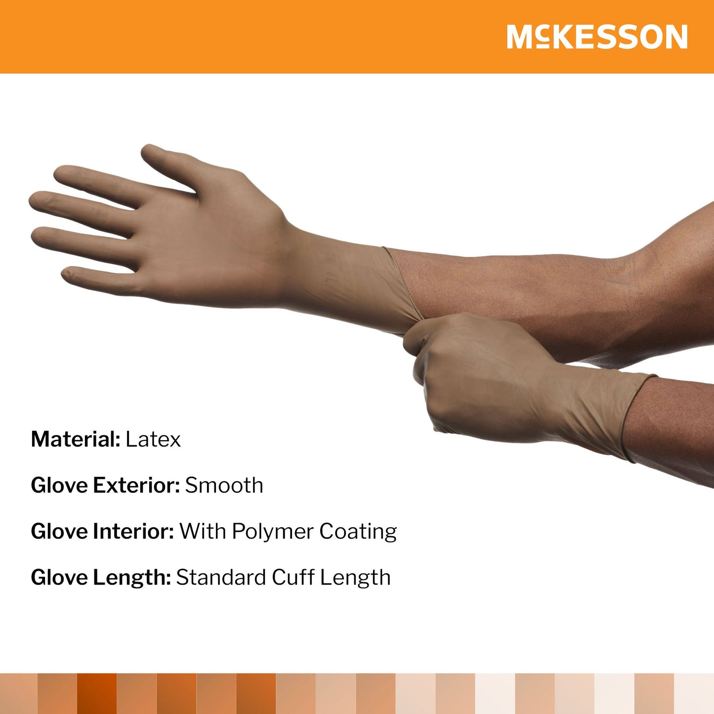 Sterile McKesson Perry® Latex Surgical Gloves, Brown - view 3