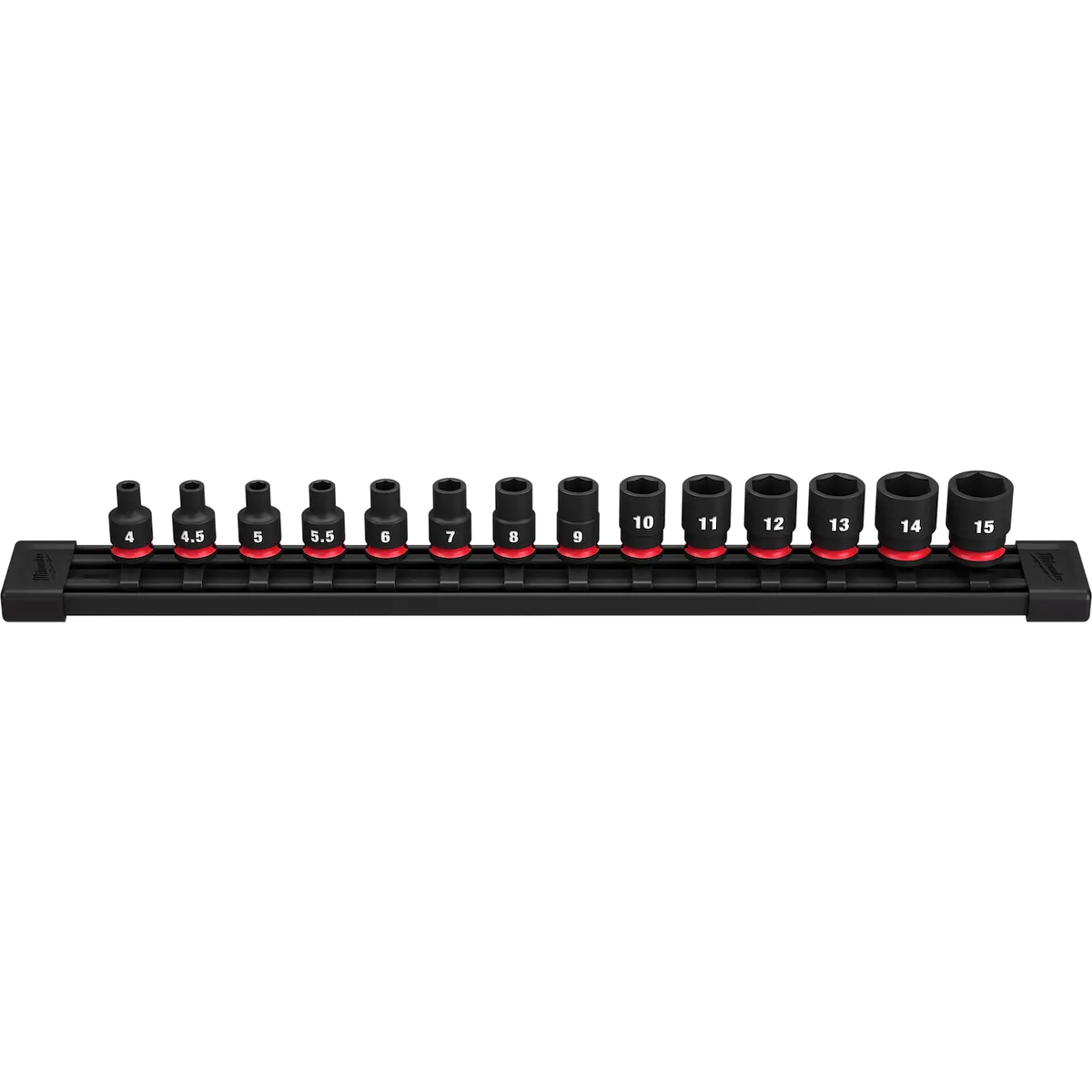 Milwaukee 14PC SHOCKWAVE Impact Duty Metric Standard 6 Point Socket Set 49-66-7002 | 1/4 in Drive, 14-Piece