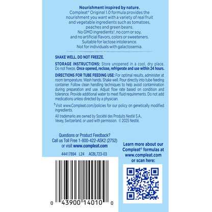 Compleat® 1.0 Original Nutritionally Complete Tube Feeding Formula