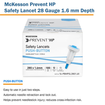 McKesson Prevent® HP Push Button Safety Lancet