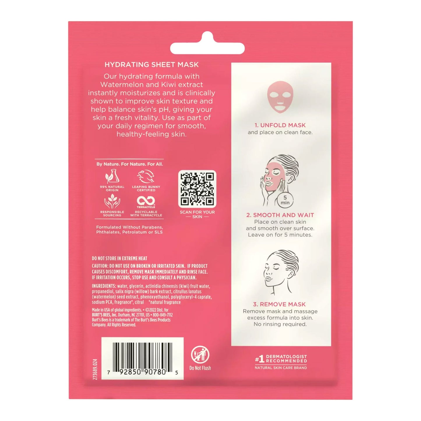 Burt's Bees® Hydrating Sheet Mask Watermelon