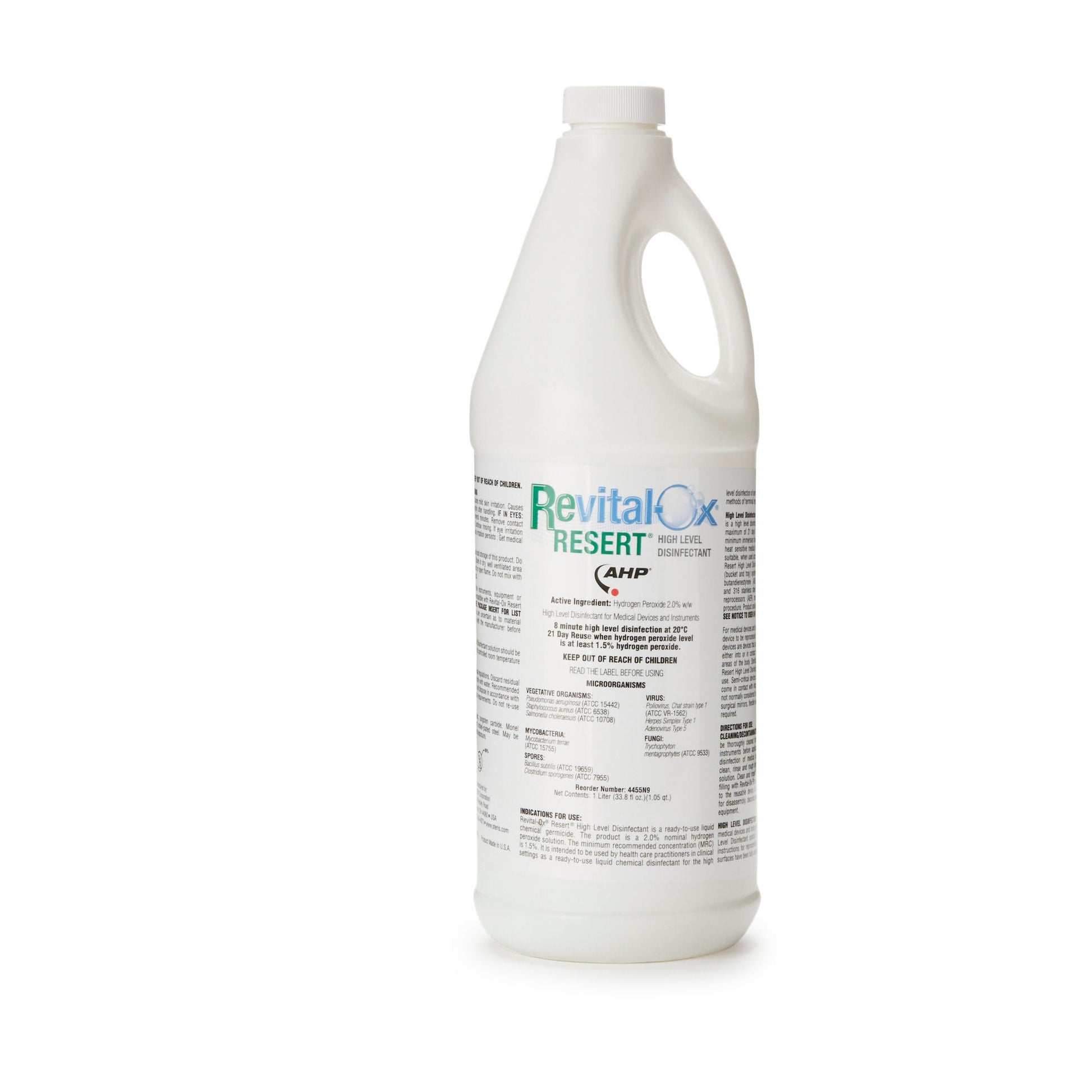 Revital-Ox® RESERT® Hydrogen Peroxide High Level Disinfectant, 1 Liter Bottle – Case of 6