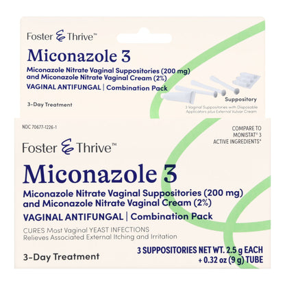 Foster & Thrive™ 2% Miconazole Nitrate Vaginal Antifungal Kit