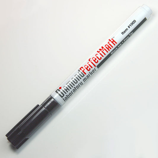 Laboratory Markers, Black Permanent Pen — Diamond Perfect Mark, 10/Box | Globe Scientific