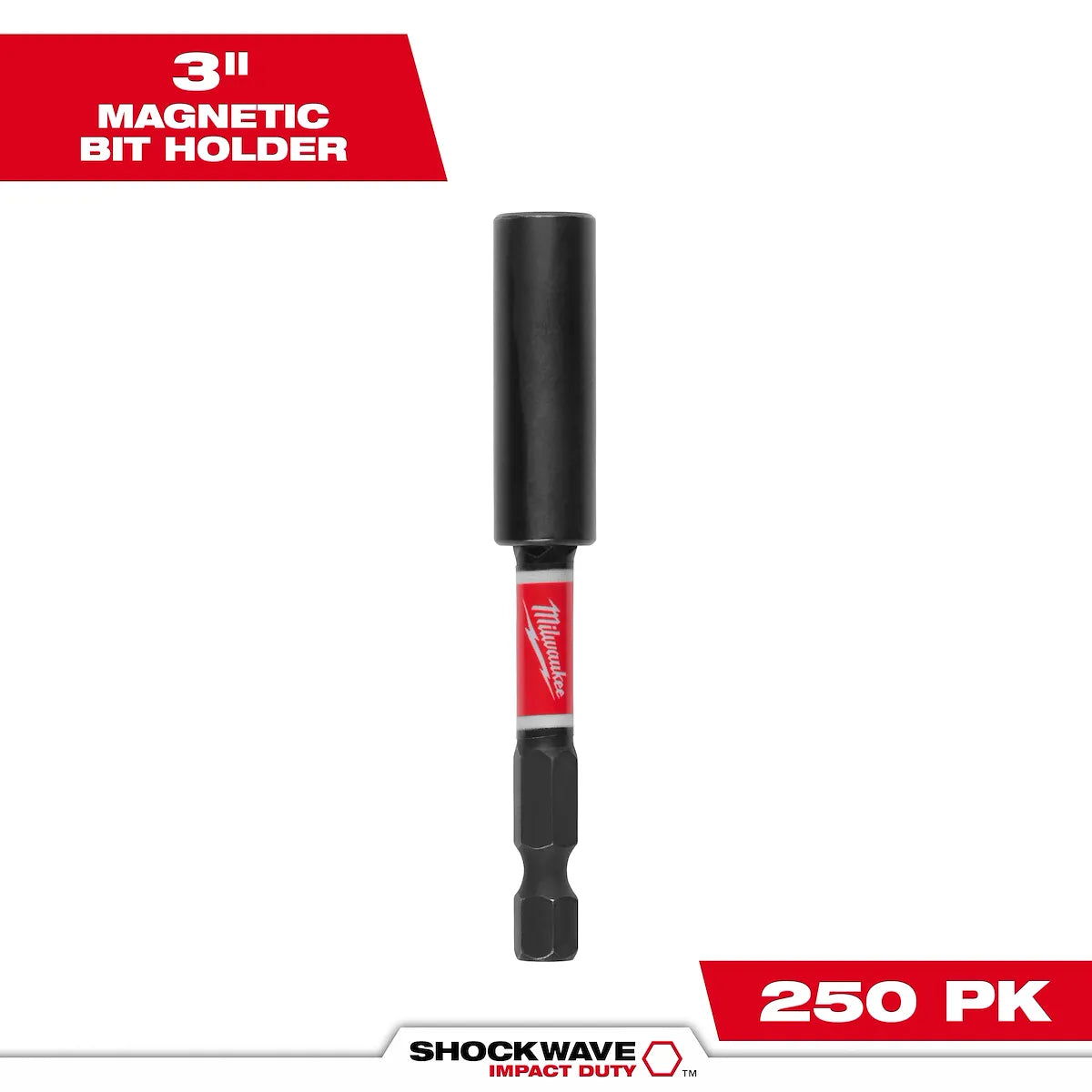 Milwaukee SHOCKWAVE Impact Duty Magnetic Bit Holder 48-32-4803 | 10-Piece