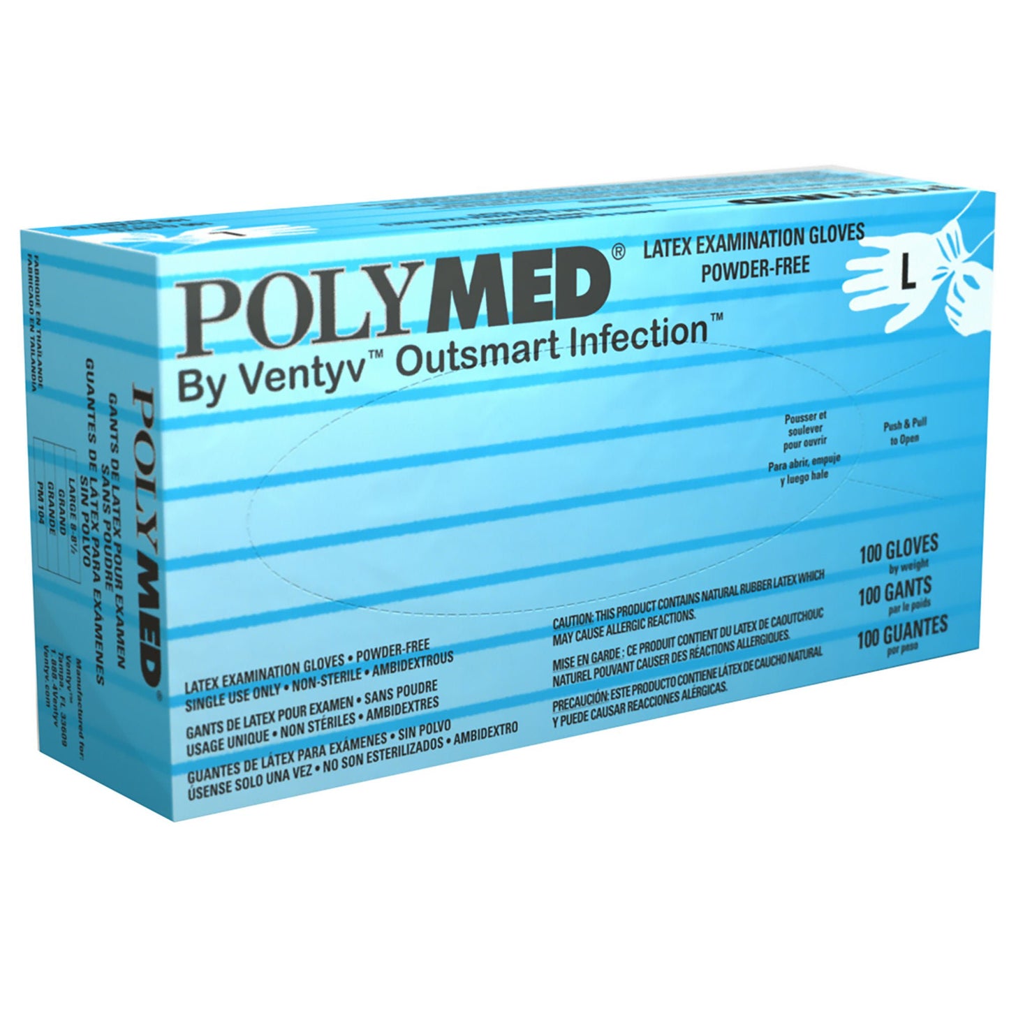 Polymed® Latex Exam Gloves, Ivory
