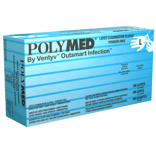 Polymed® Latex Exam Gloves, Ivory